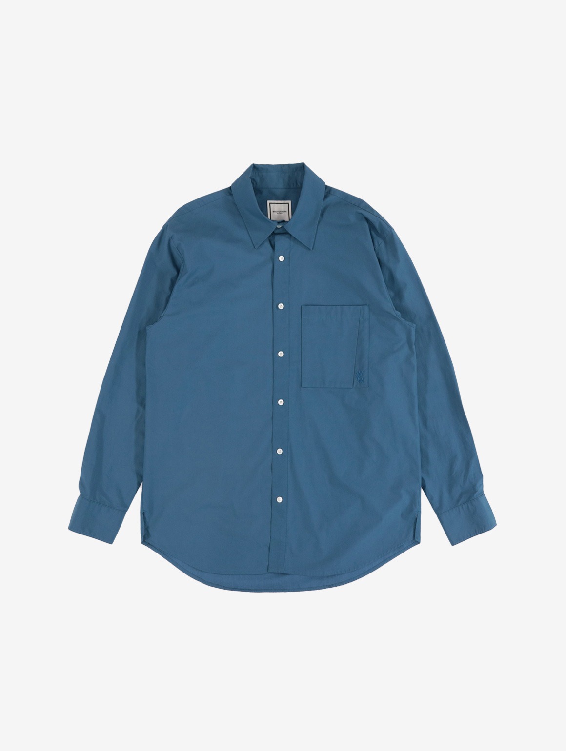 BLUE COTTON EMBROIDERY SHIRT