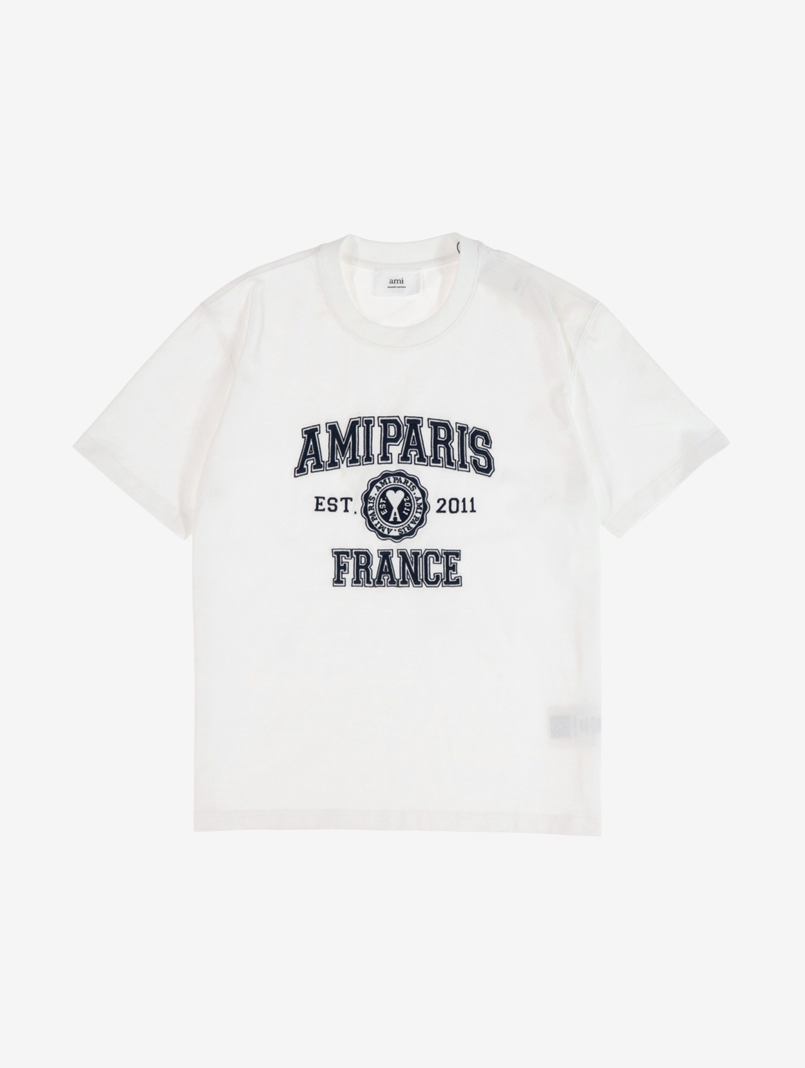 T-SHIRT WITH AMI PARIS EMBROIDERY
